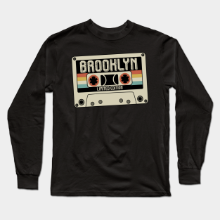 Brooklyn Long Sleeve T-Shirt - Brooklyn - Limited Edition - Vintage Style by Debbie Art